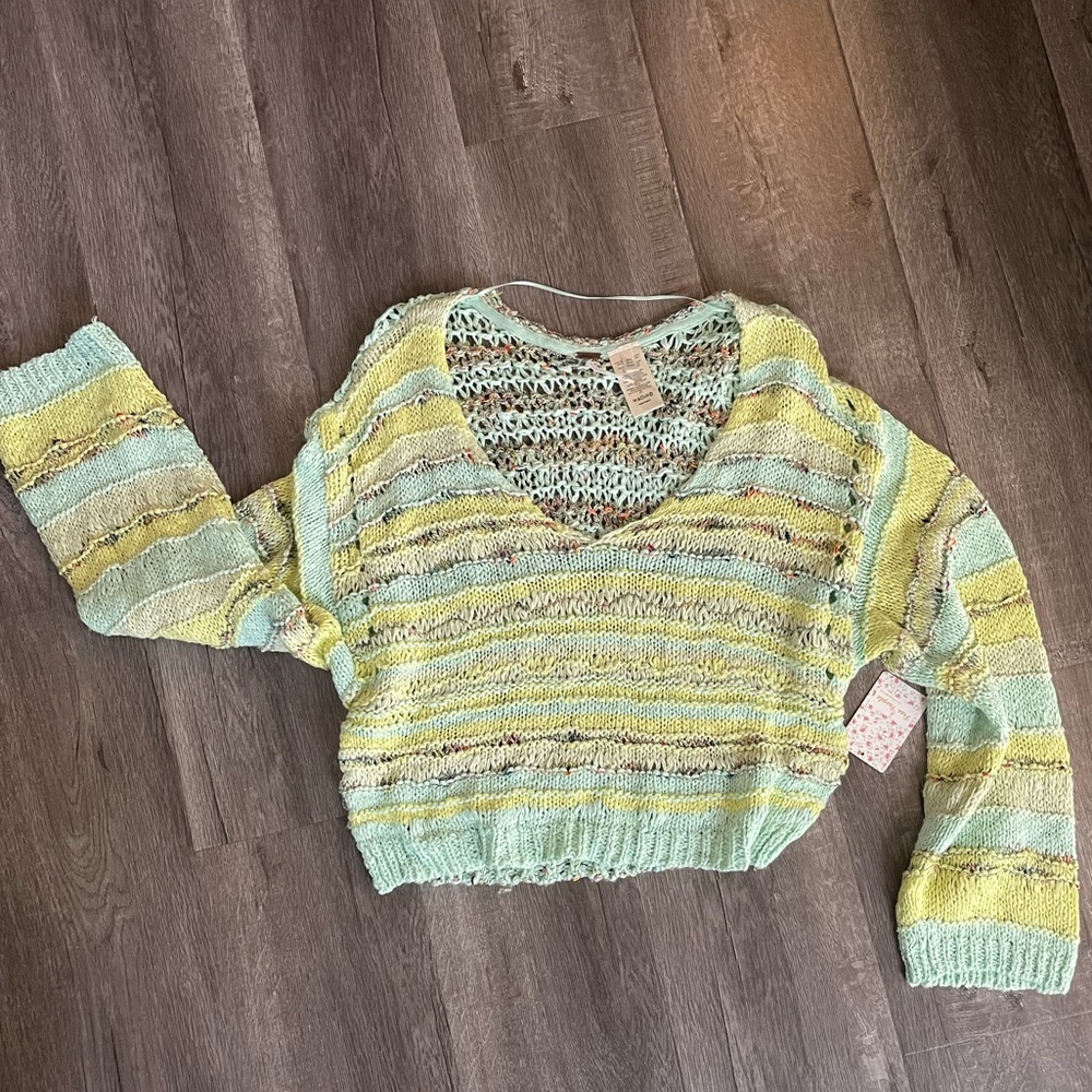 Free People Sugared Mint Pullover